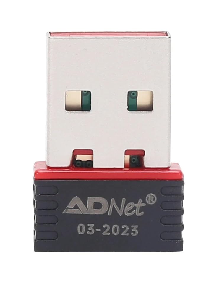 ADNet AD-UW-0211 300Mbps Mini Wireless Network USB WiFi Adapter Dongle | Compact Design | High-Speed Internet for Desktop PC & Laptop | Compatible with Windows