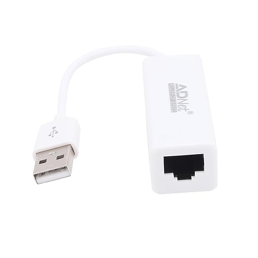 ADNet AD-UL-224 USB 2.0 to RJ45 Fast Ethernet Adapter (100 Mbps) with Inbuilt Driver for Driverless Setup