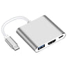 Ad Net AD-TC-652 USB Type-C 3 in 1 Adapter 4K HDMI USB 3.0 5Gbps Type-C PD 100W Charging