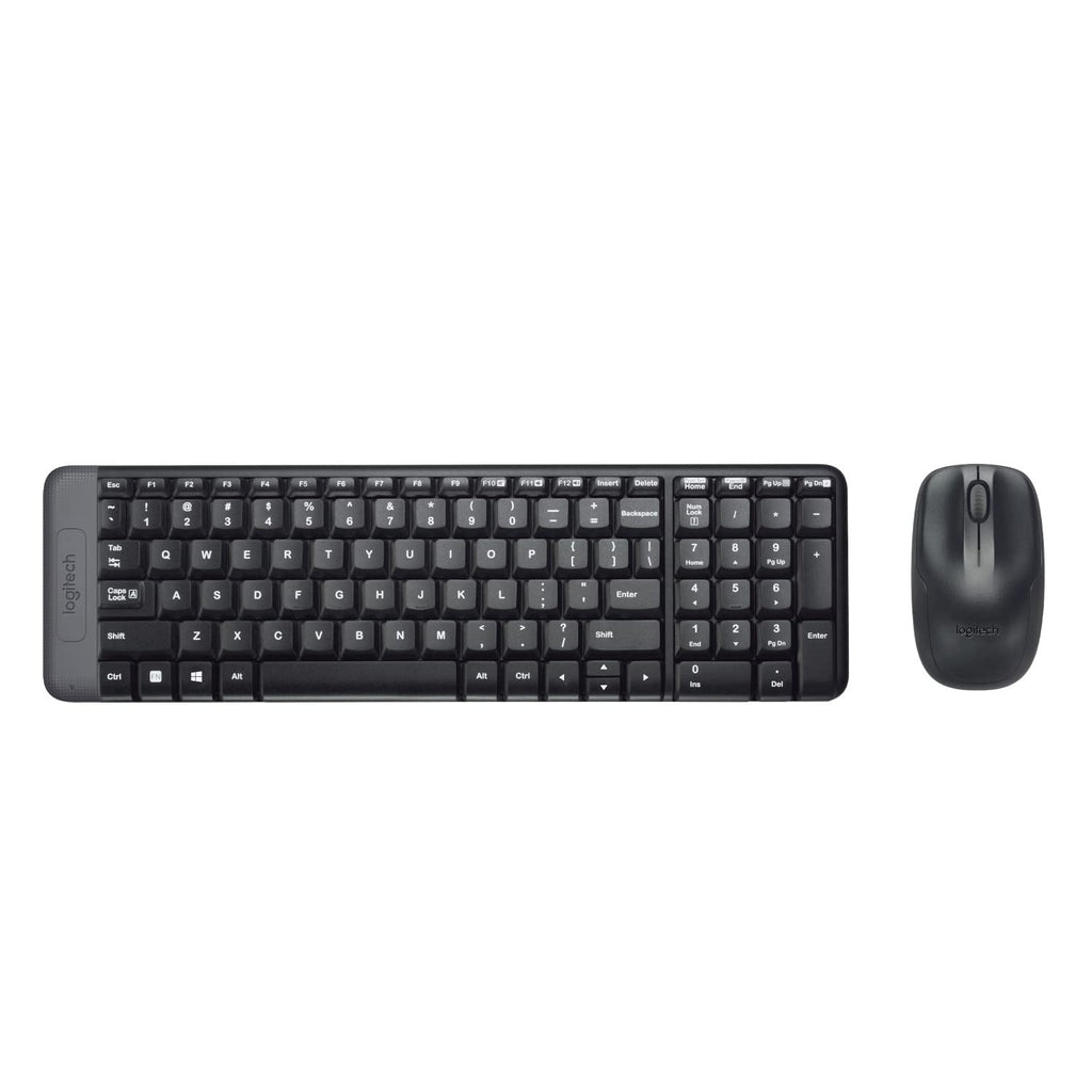 Logitech MK220 Wireless Keyboard & Mouse Combo – Spill Resistant | 24M Battery | Compact with Numpad