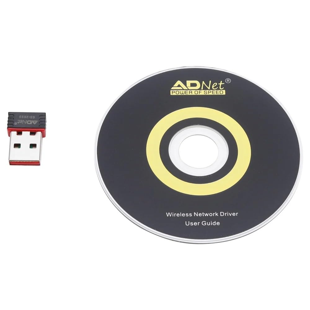 ADNet AD-UW-0211 300Mbps Mini Wireless Network USB WiFi Adapter Dongle | Compact Design | High-Speed Internet for Desktop PC & Laptop | Compatible with Windows
