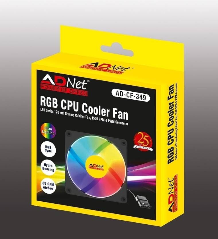 Ad Net PC Cabinet Case Fan 120mm RGB