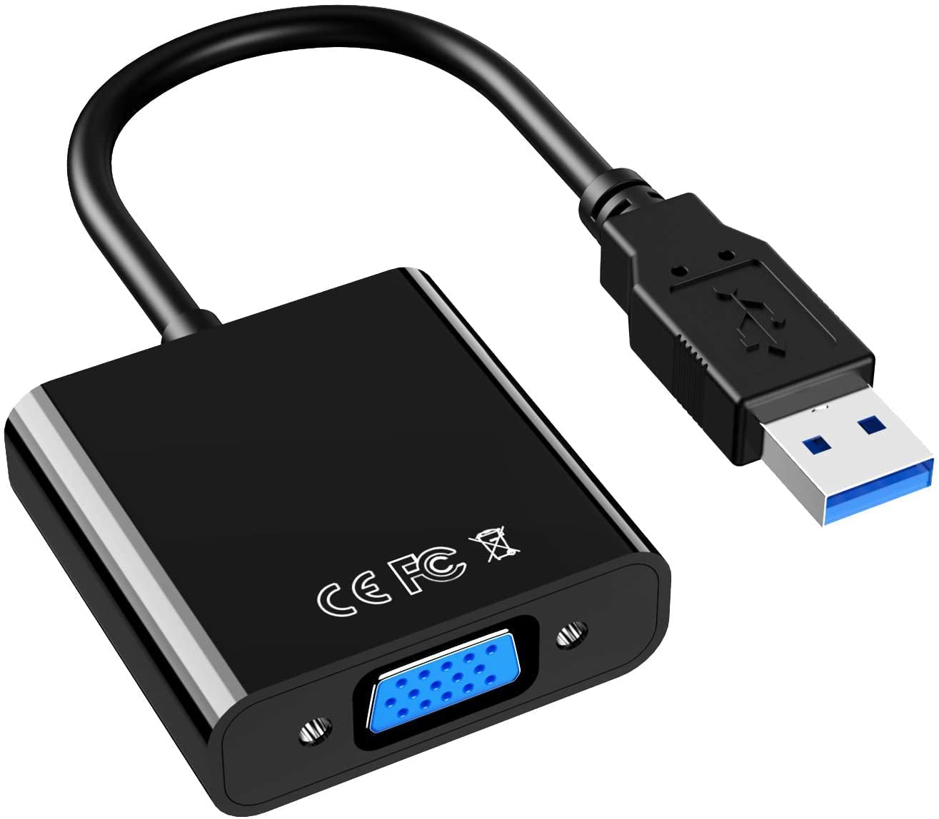 USB 3.0 to VGA Adapter Converter Supports USB 2.0 for Monitor TV Projector