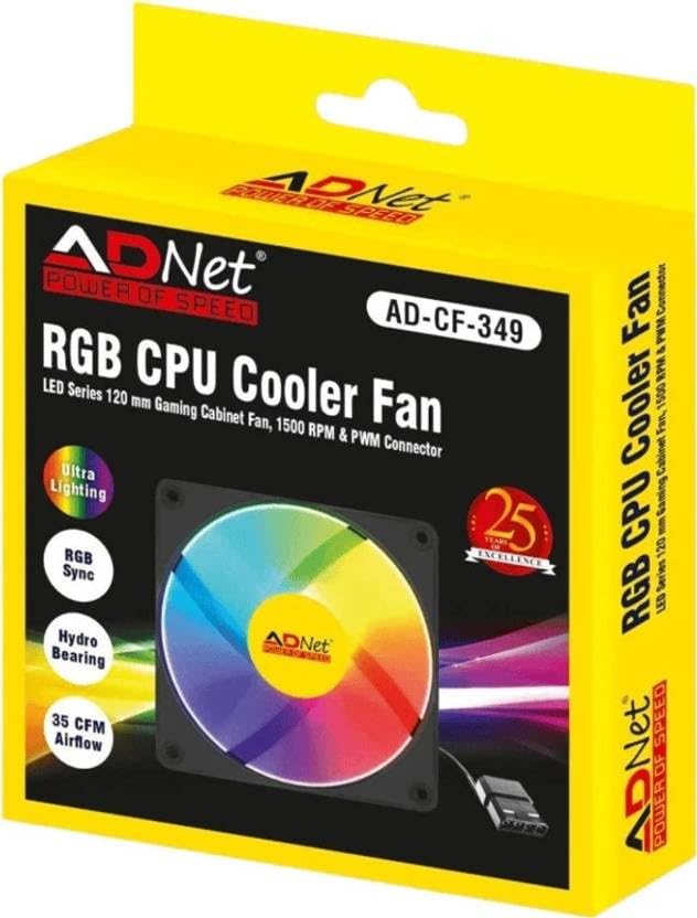 Ad Net PC Cabinet Case Fan 120mm RGB