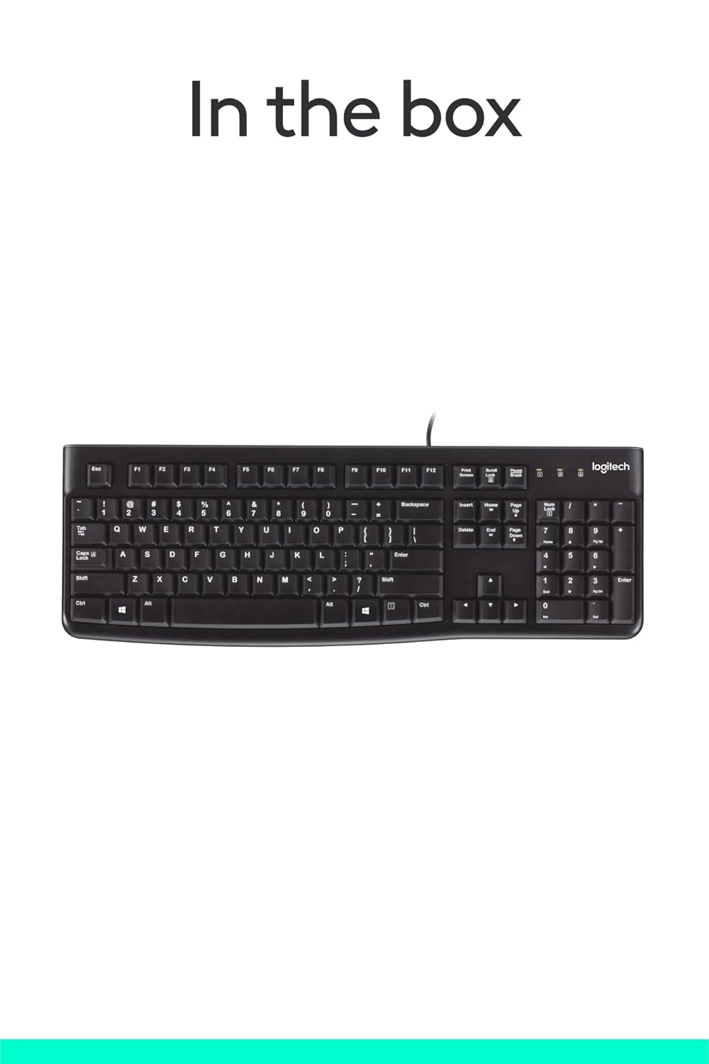 Logitech K120 Wired USB Keyboard – Spill Resistant | 51% Recycled Plastic | Full Size