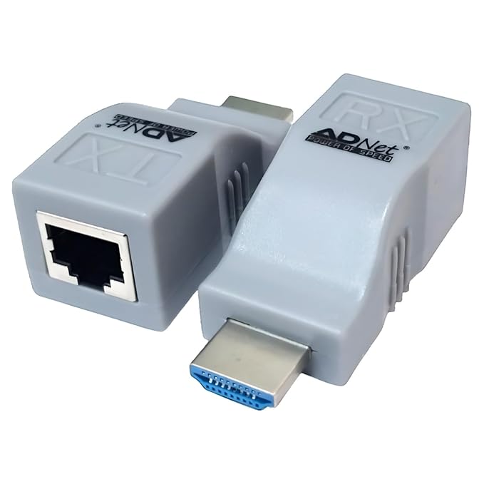 ADNet AD-HE-468 30M HDTV Extender | Full HD 1080p Extension over Single Cat 6 Cable | No External Power Supply Required | Supports ARC & Dolby Audio | 1 Year Warranty