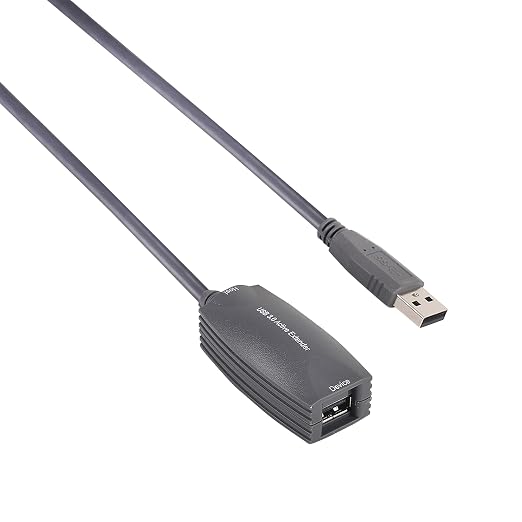 ADNet Prime Active USB 2.0 Extension Cable with Signal Booster (5M / 10M) | Male to Female Long Distance Repeater Extender Cord | Built-in Amplifying Chip, No Data Loss (ADP-AE-1014 / ADP-AE-1015)