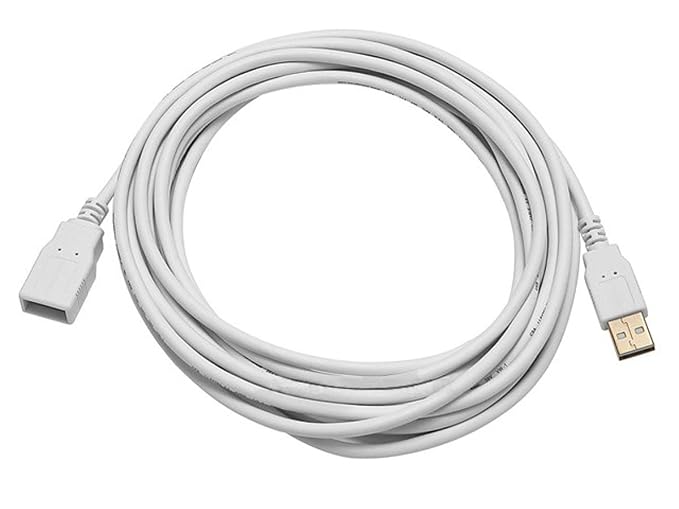ADNet High-Speed USB Extension Cable (Male to Female) | Data Sync & Charging Extender Cord | 100% True Length, Anti-Interference Shielding | White | (Available in 1.5 Mtr, 3 Mtr, 5 Mtr, 10 Mtr Variants)