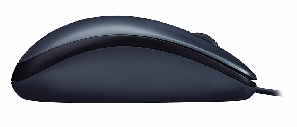 Logitech M90 Wired USB Mouse – Ergonomic | Plug & Play | Dark Grey