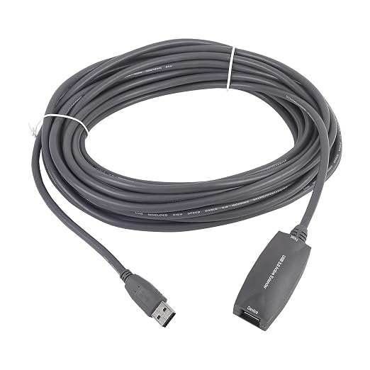 ADNet Prime Active USB 2.0 Extension Cable with Signal Booster (5M / 10M) | Male to Female Long Distance Repeater Extender Cord | Built-in Amplifying Chip, No Data Loss (ADP-AE-1014 / ADP-AE-1015)