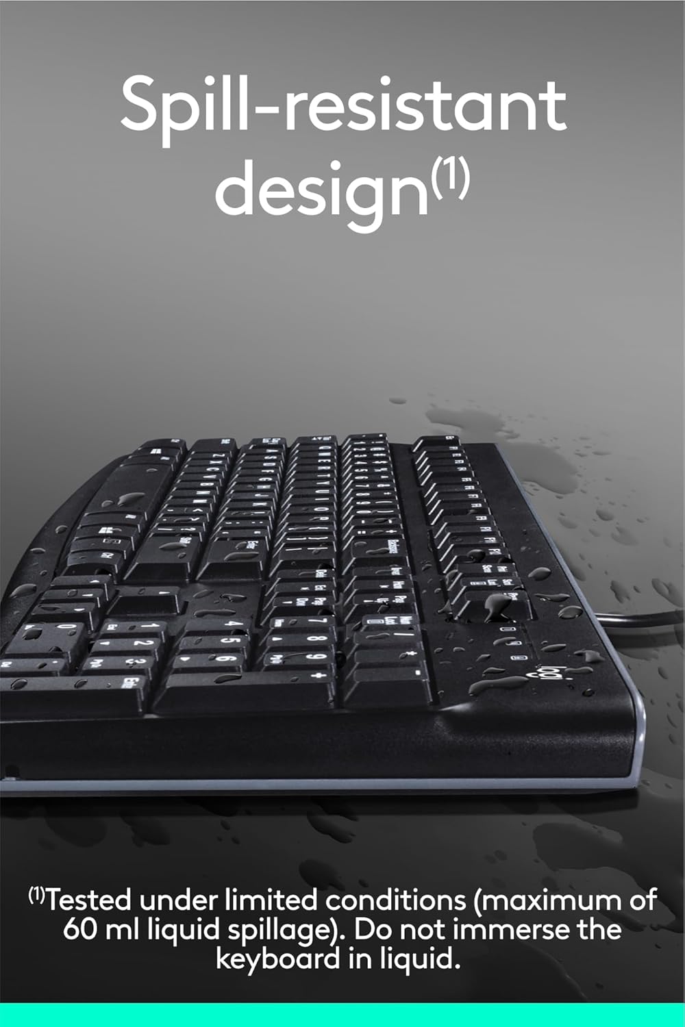 Logitech K120 Wired USB Keyboard – Spill Resistant | 51% Recycled Plastic | Full Size