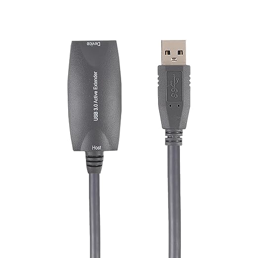 ADNet Prime Active USB 2.0 Extension Cable with Signal Booster (5M / 10M) | Male to Female Long Distance Repeater Extender Cord | Built-in Amplifying Chip, No Data Loss (ADP-AE-1014 / ADP-AE-1015)