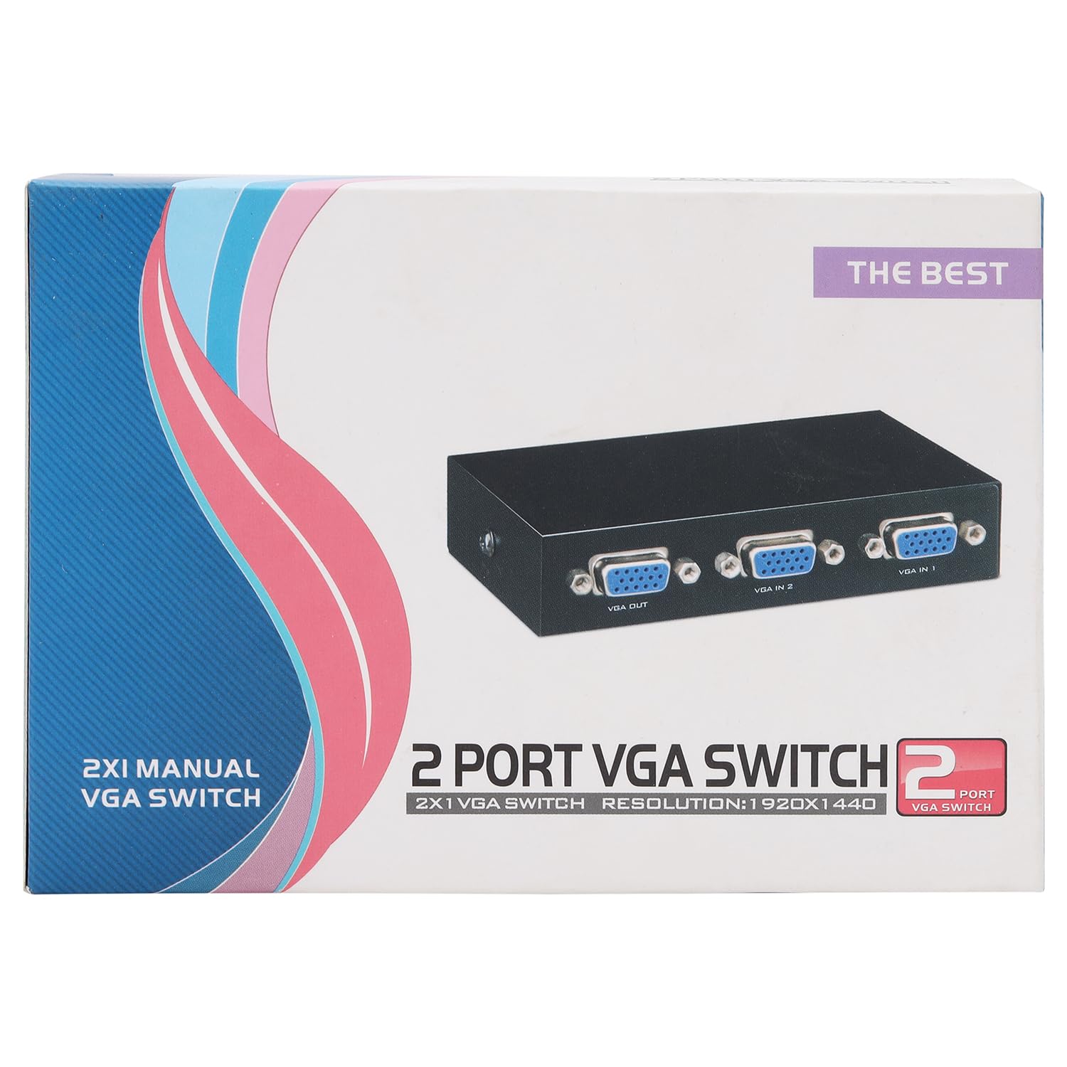 Ad Net 2 Port VGA Switch 2 In 1 Out