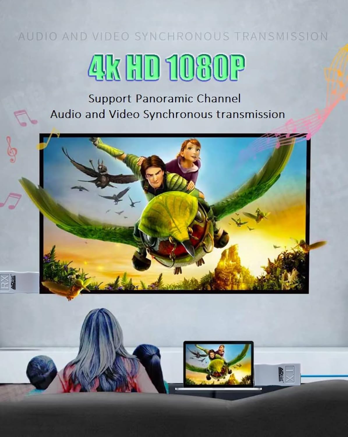 ADNet AD-HE-468 30M HDTV Extender | Full HD 1080p Extension over Single Cat 6 Cable | No External Power Supply Required | Supports ARC & Dolby Audio | 1 Year Warranty