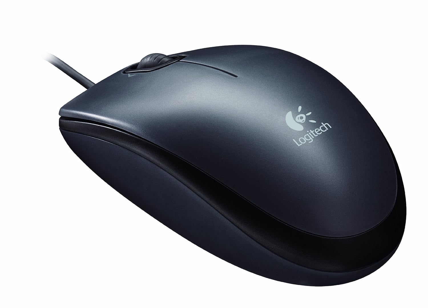 Logitech M90 Wired USB Mouse – Ergonomic | Plug & Play | Dark Grey