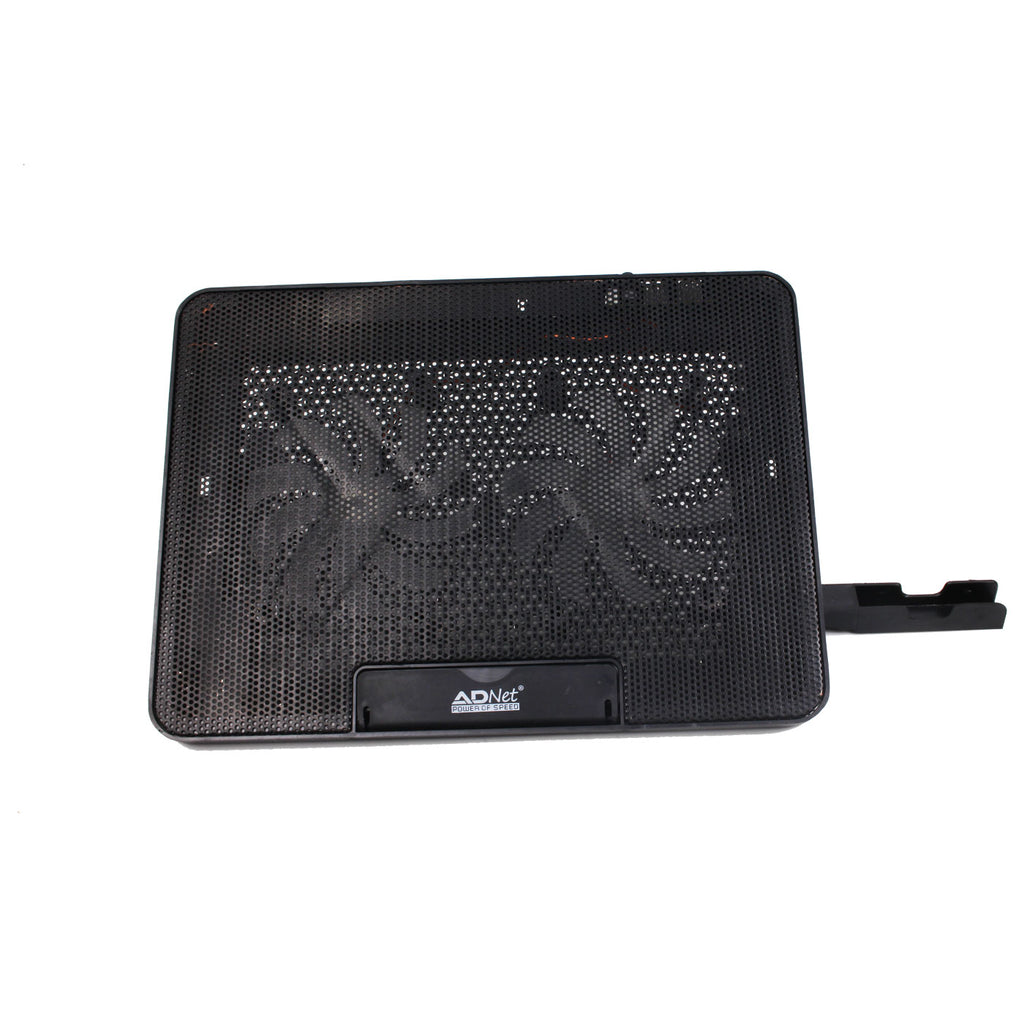 Ad Net AD-CP-205 RGB Laptop Cooling Pad with 2 Fans 4 RGB Modes 2 USB Ports Mobile Stand for 17 Inch Laptops