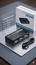 Ad Net 2 Port VGA Splitter 200MHz 1 In 2 Out Video Splitter