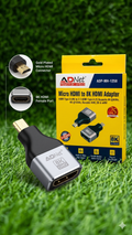 ADNet ADP-MH-1258 Micro HDMI to 8K HDMI Adapter | 8K@60Hz & 4K@120Hz Support | HDMI Type-D (Male) to 2.1 HDMI Type-A (Female) Converter | 3 Years Warranty