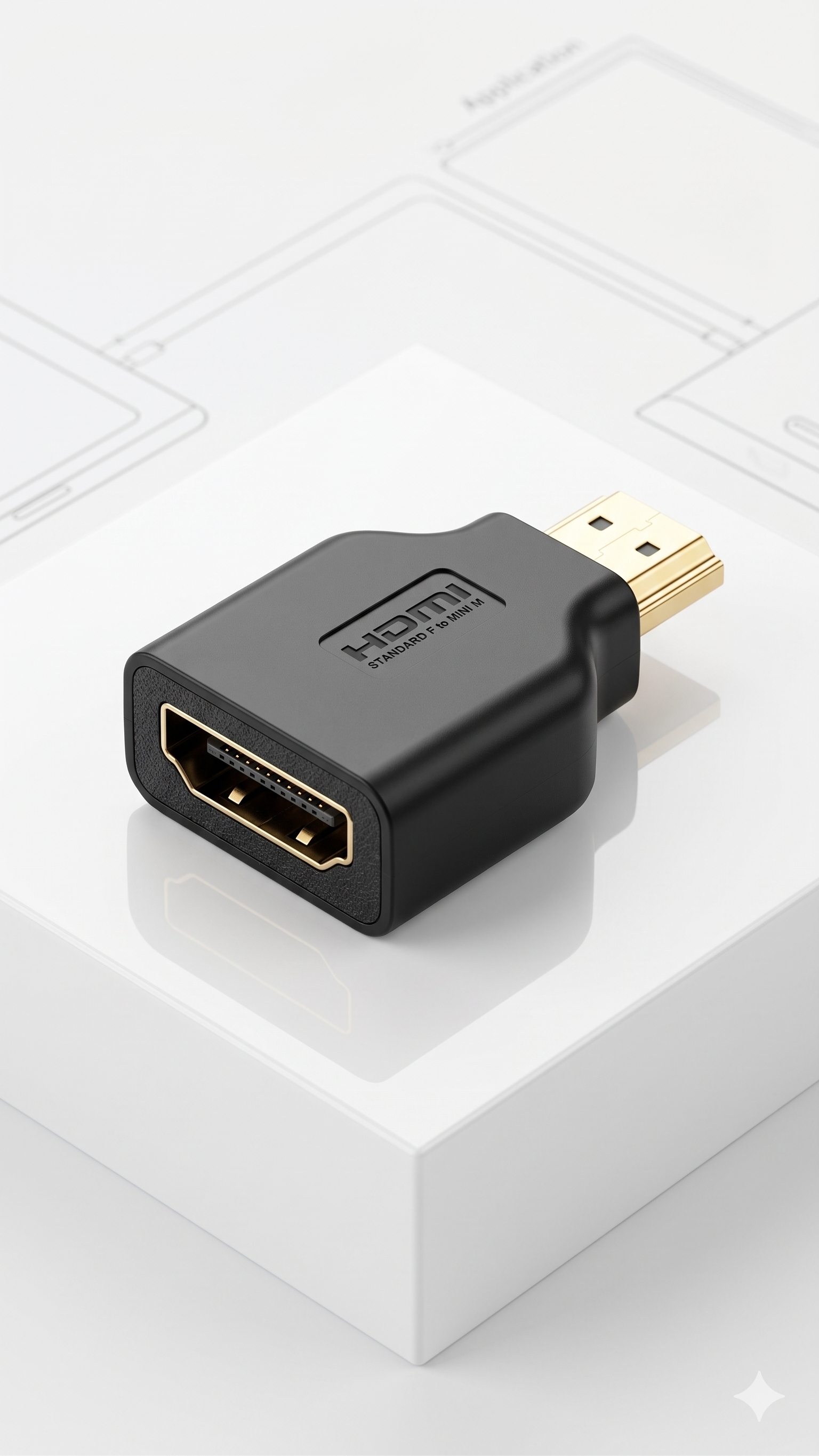 Ad Net Micro HDMI Male to HDMI Female Adapter Converter