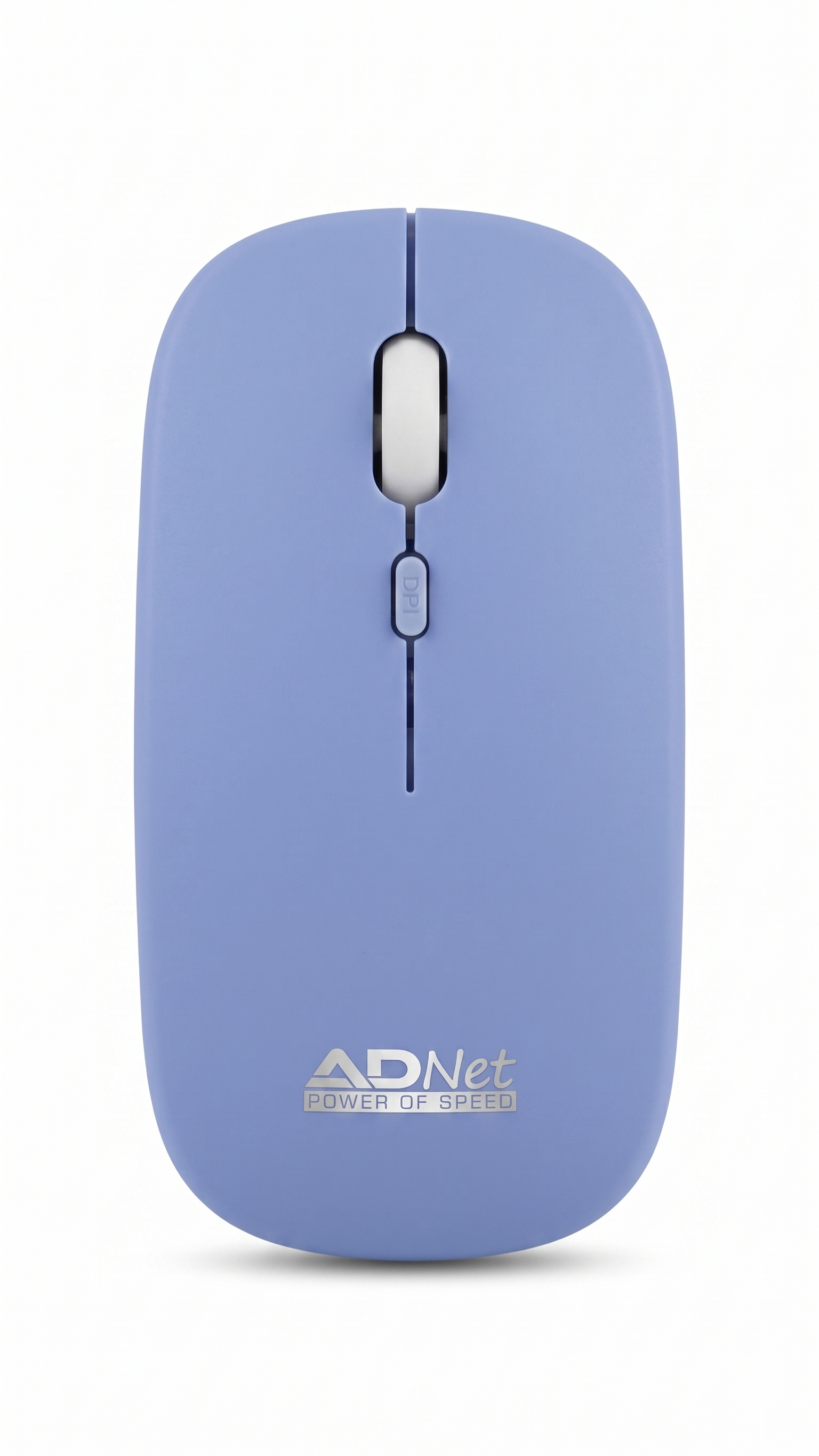 ADNet Power of Speed Ultra-Slim Periwinkle Blue Wireless Mouse - Ergonomic Ambidextrous Design for Laptop & PC