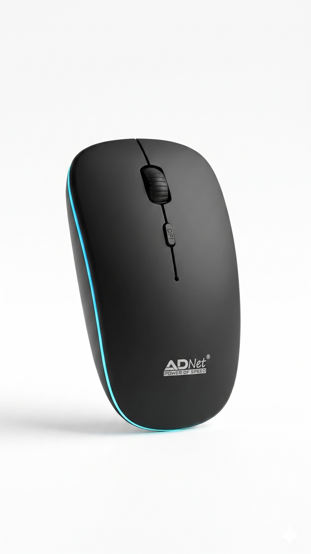 ADNet Power of Speed Ultra-Slim Periwinkle Blue Wireless Mouse - Ergonomic Ambidextrous Design for Laptop & PC