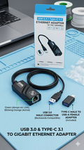 USB 3.0 Type-C 3.1 Gigabit Ethernet Adapter 10/100/1000Mbps RJ45 LAN Network Adapter