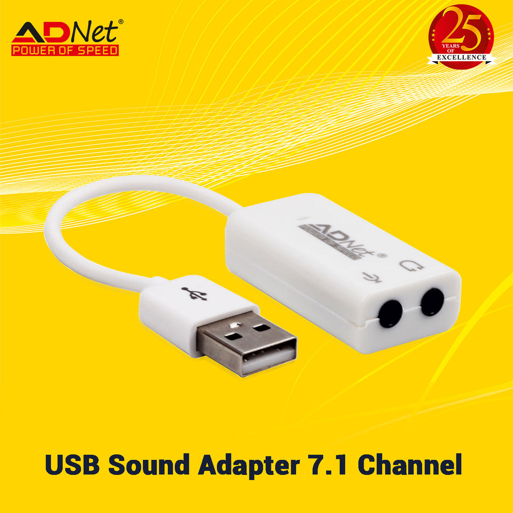 Ad Net USB External Sound Card Audio Adapter