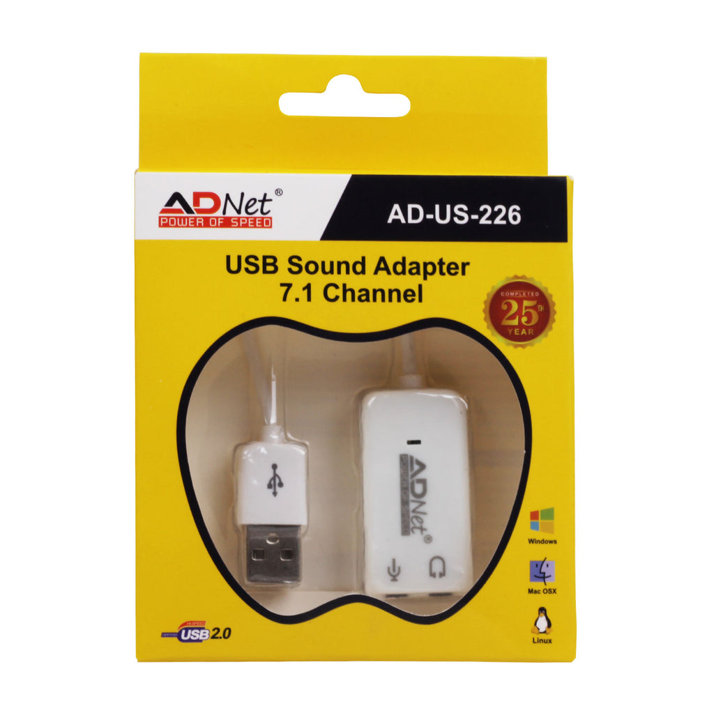 Ad Net USB External Sound Card Audio Adapter
