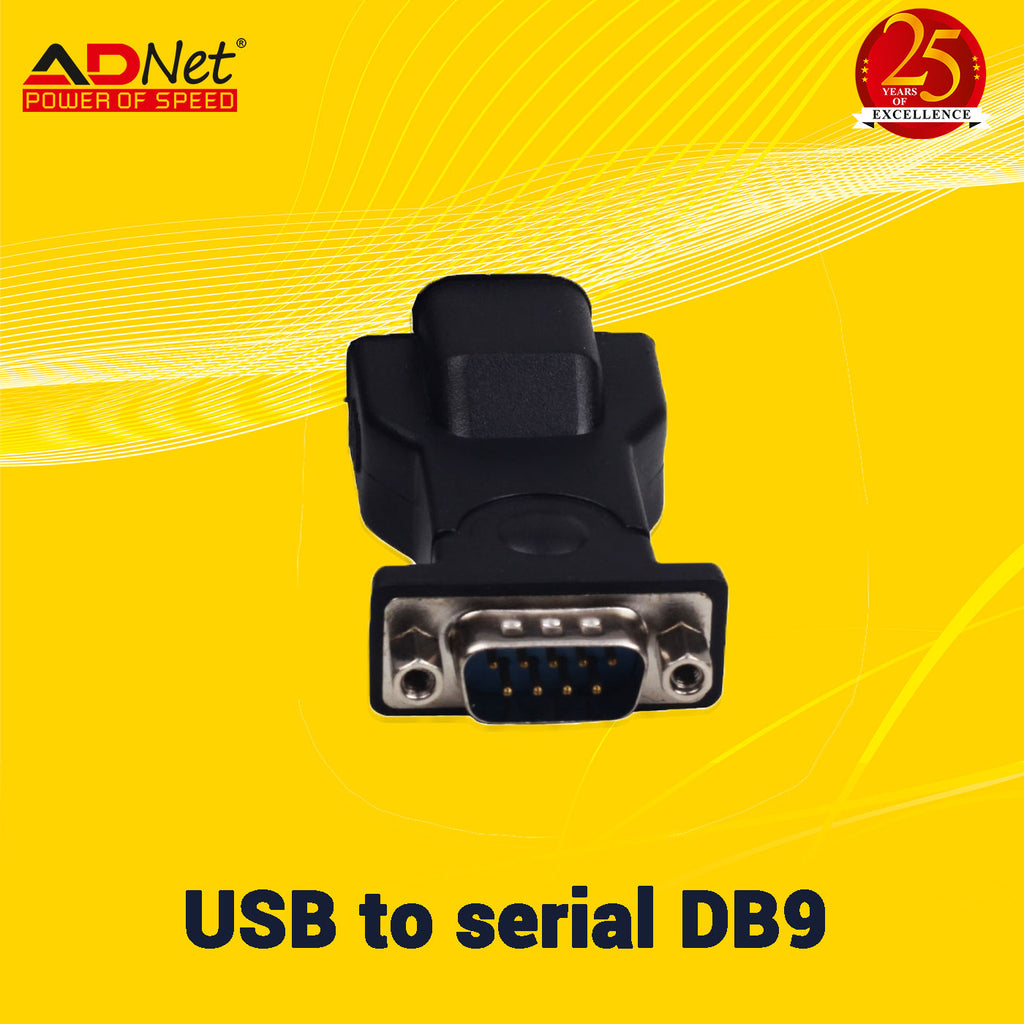 Ad Net AD-US-517 USB to RS-232 Serial Cable 1.5 Mtr USB-A to DB9 Male with Ultra Advance Chipset