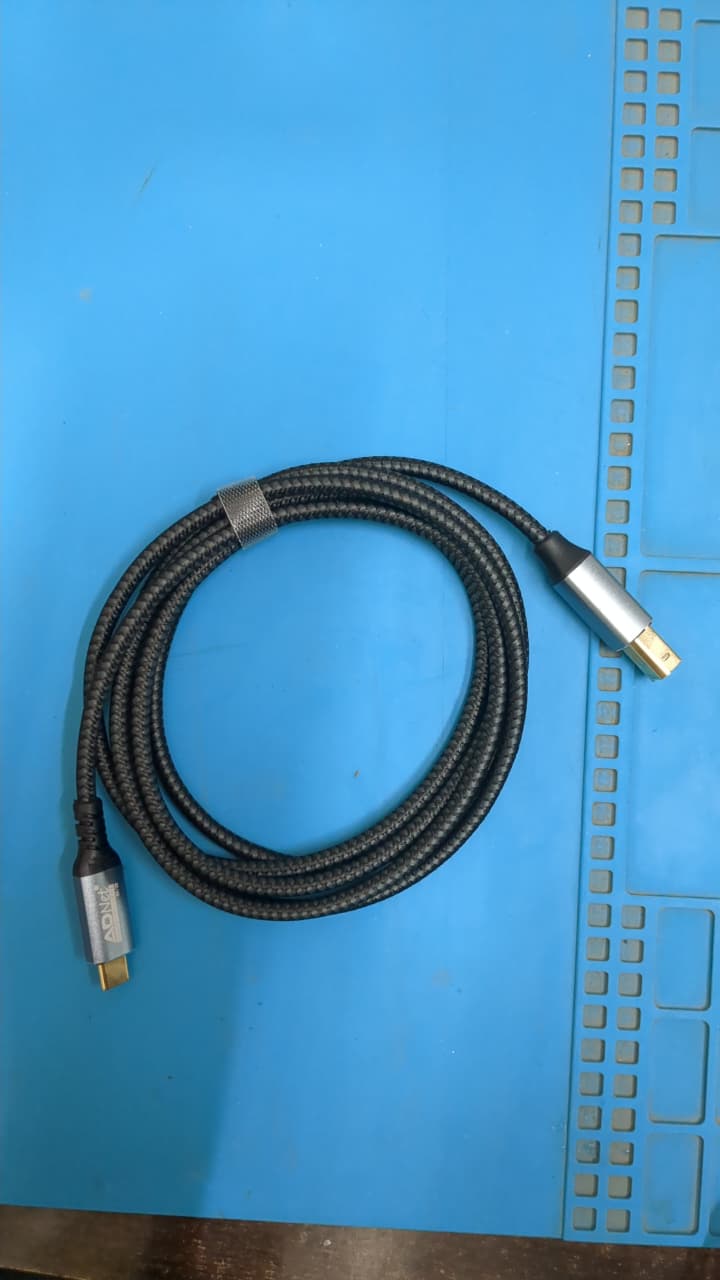 ADNet Prime Advanced Type-C (Male) to USB-B (Male) Printer aur Scanner Cable (1.8M/3M) - 24K Gold Plated, Nylon Braided, Aluminium Shell, ADP-CP-1042/ADP-CP-1043