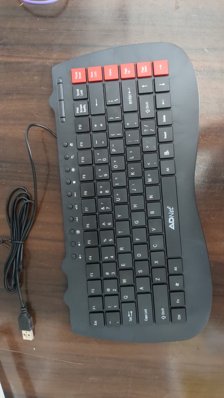 ADNet AD-511 Standard Full-Size Wired USB Keyboard with Spill-Resistant & Non-Fading Keycaps for Windows PC