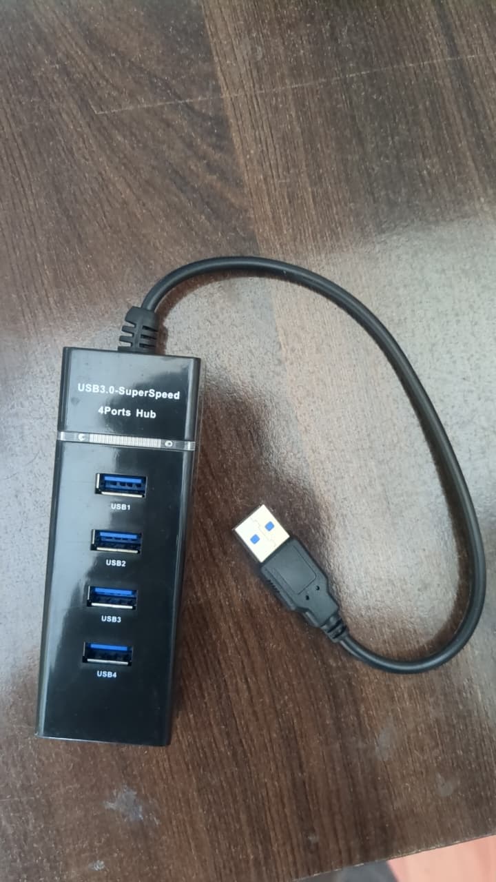 High-Speed 4-Port USB 3.0 Hub | SuperSpeed 5Gbps Multiport Adapter Splitter | 30cm Cable, LED Indicator & Built-in Fuse Protection | For Laptops, PC, Mac & Pen Drives