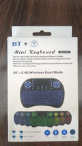 Dual Mode Mini Wireless Keyboard with Touchpad (Bluetooth + 2.4G) | RGB Backlit Handheld Remote Control Keyboard | For Smart TV, Android TV Box, PC, Laptop & Gaming Consoles