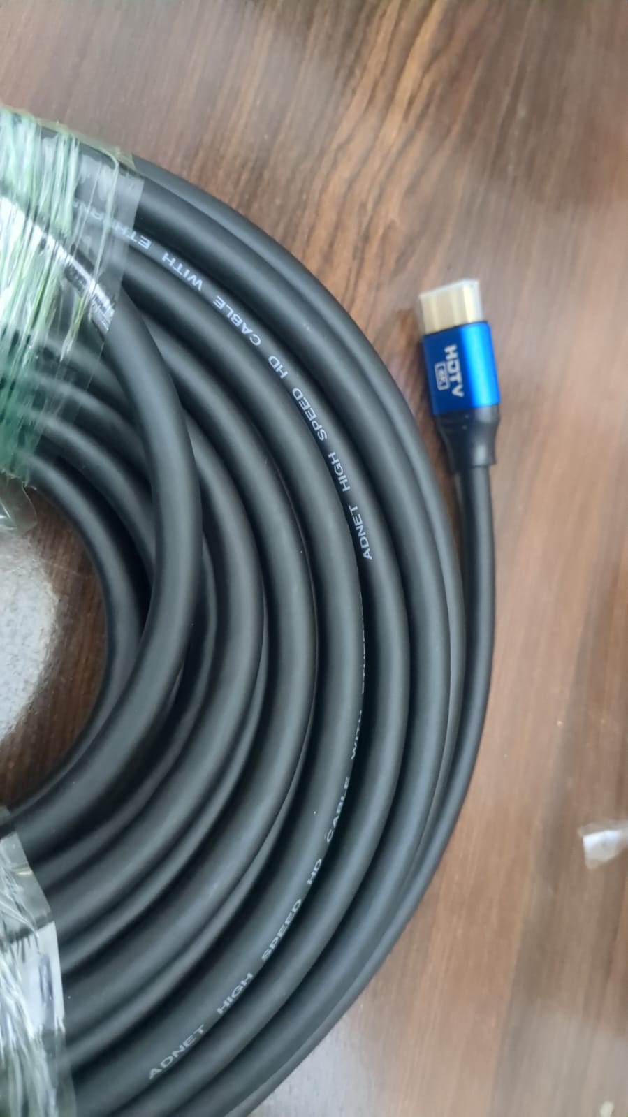 ADNet High-Speed 20 Meter 4K HDMI Cable (AD-4K-66) | Supports 4K UHD, ARC, 3D & Dolby Audio | 24K Gold-Plated Connectors, Triple Shielding Heavy Duty Long Range Cable for Projector, Smart TV, Laptop, Gaming, CCTV