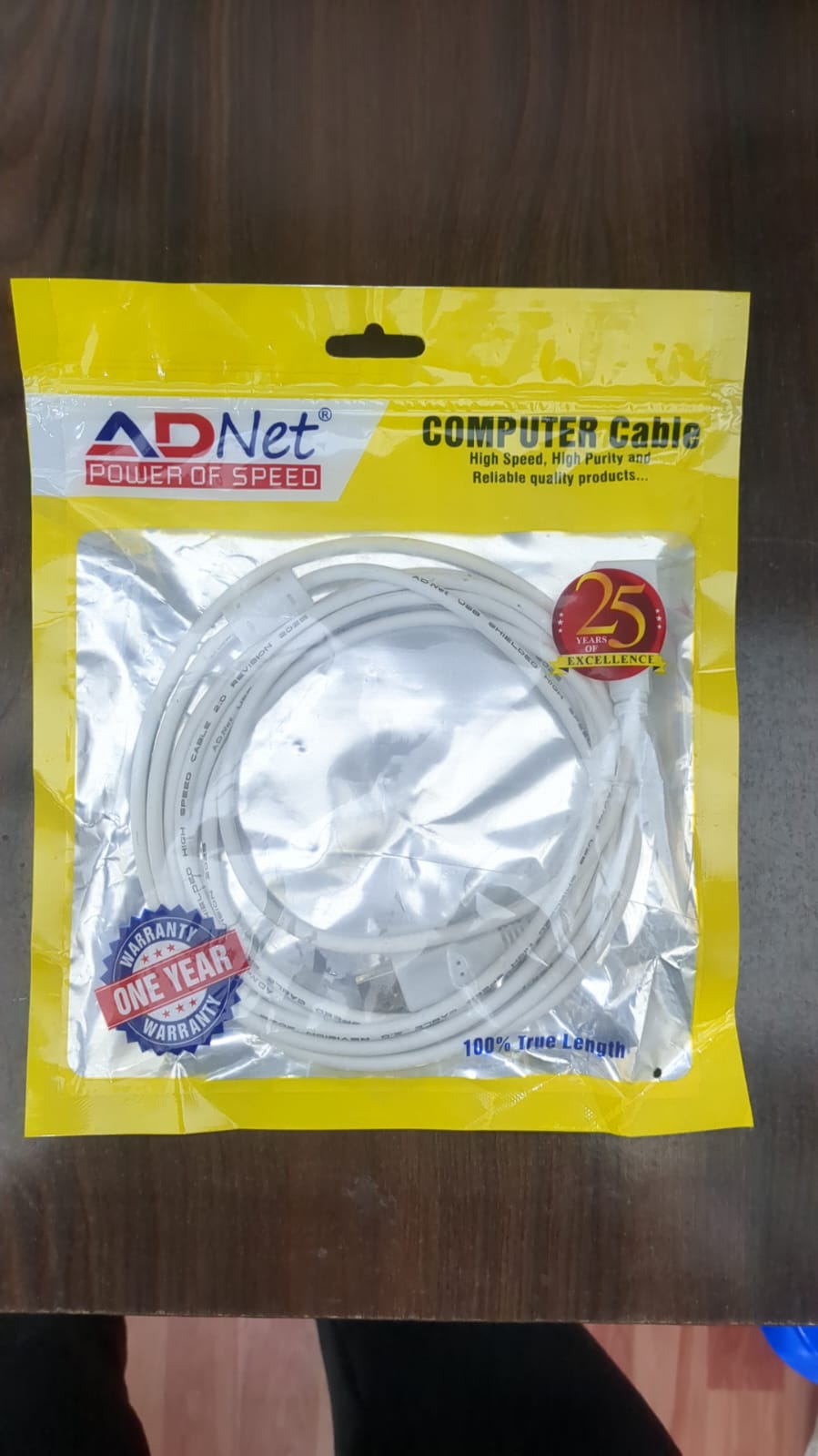 ADNet High-Speed USB Extension Cable (Male to Female) | Data Sync & Charging Extender Cord | 100% True Length, Anti-Interference Shielding | White | (Available in 1.5 Mtr, 3 Mtr, 5 Mtr, 10 Mtr Variants)