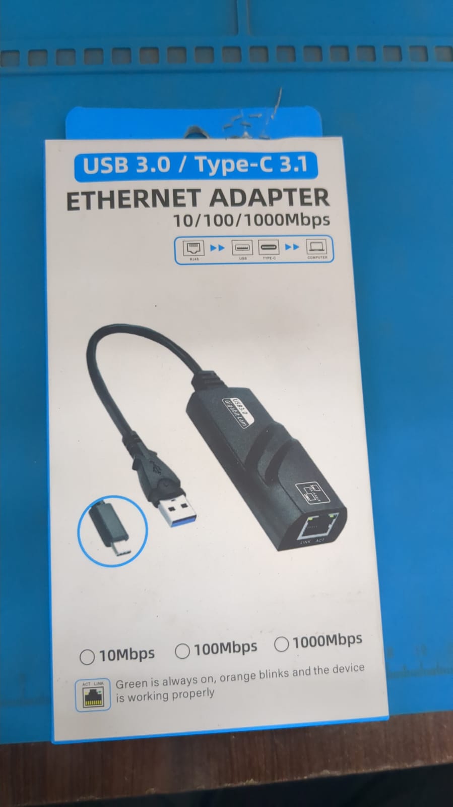 USB 3.0 Type-C 3.1 Gigabit Ethernet Adapter 10/100/1000Mbps RJ45 LAN Network Adapter