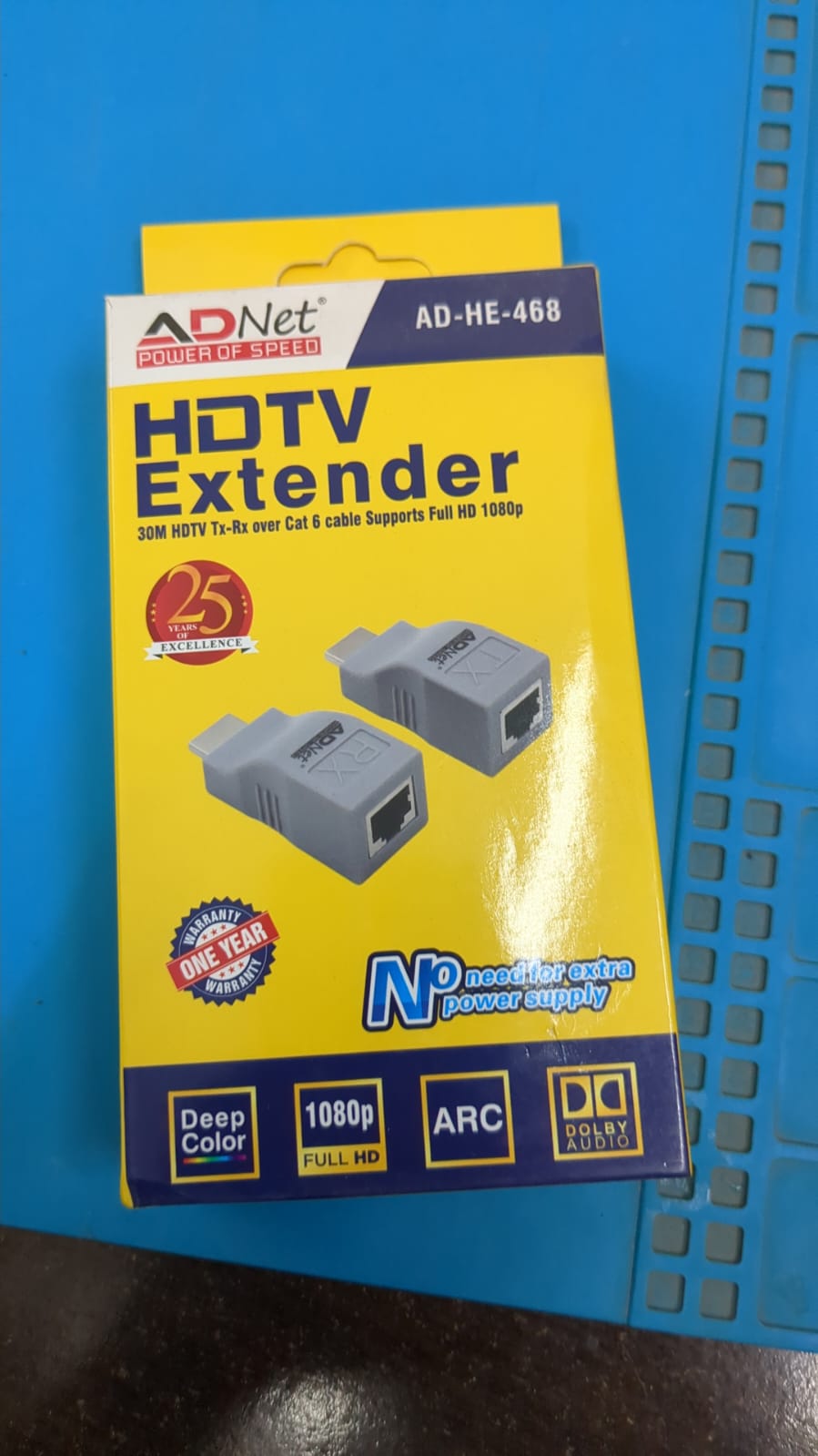 ADNet AD-HE-468 30M HDTV Extender | Full HD 1080p Extension over Single Cat 6 Cable | No External Power Supply Required | Supports ARC & Dolby Audio | 1 Year Warranty