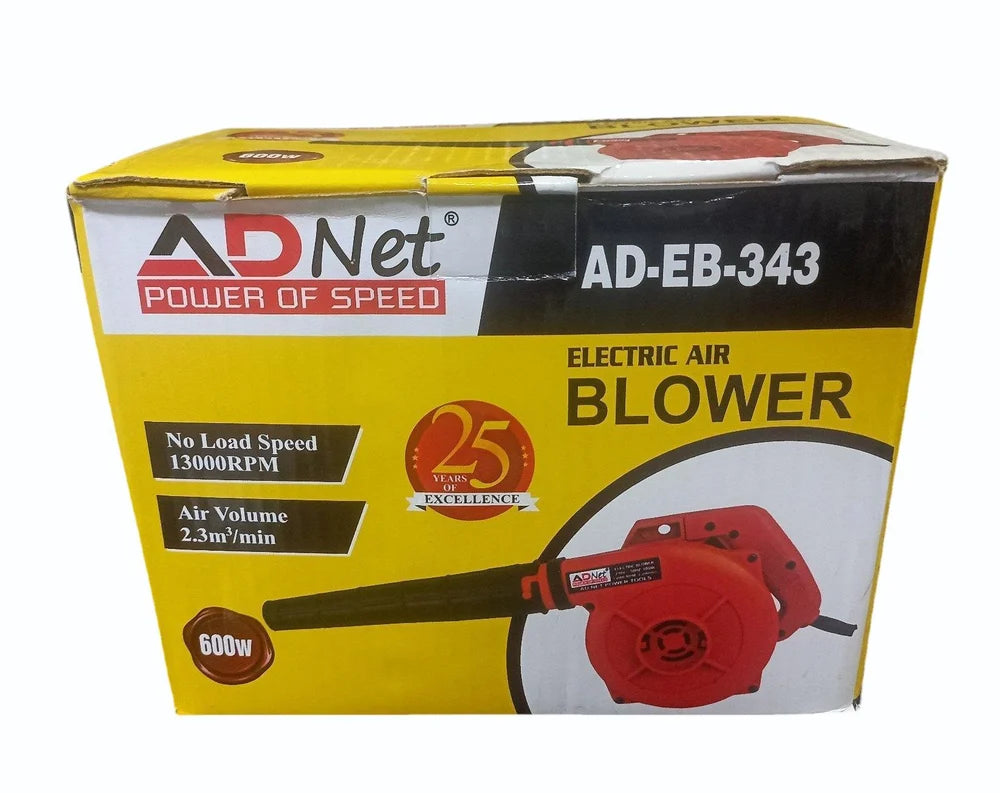 Ad Net AD-EB-343 Electric Air Blower 600W 13000 RPM for Computer & Dust Cleaning