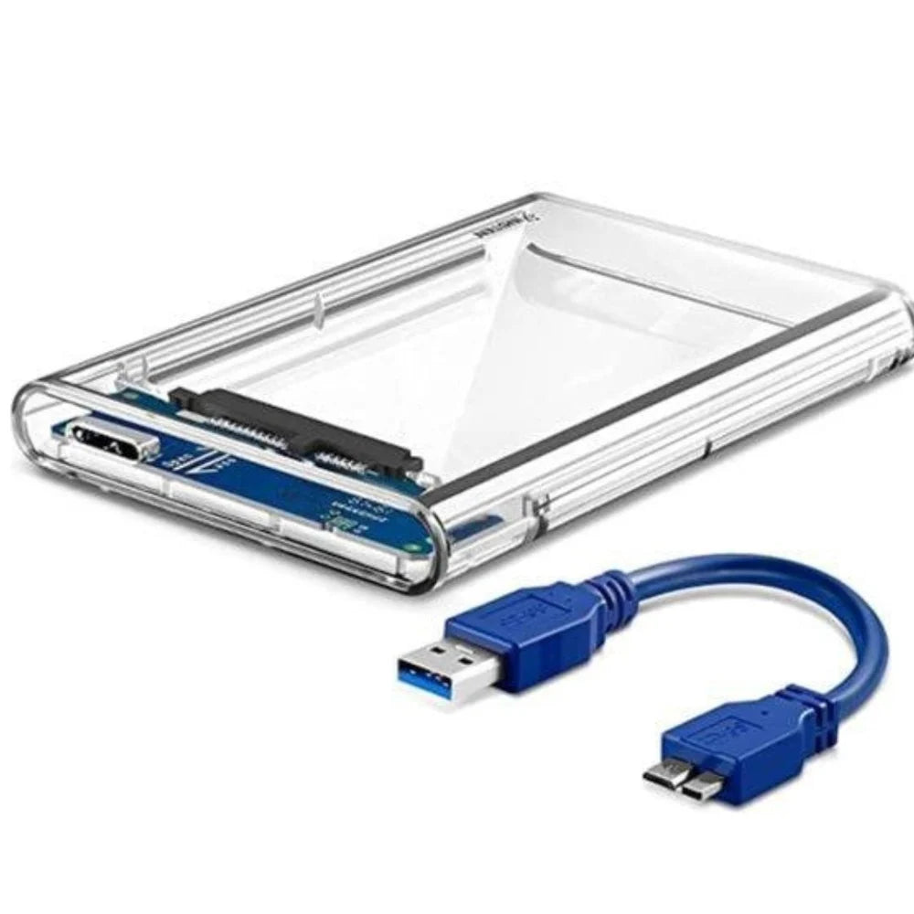 ADNet AD-TC-174 USB 3.0 External HDD SSD Enclosure Case | 2.5 Inch SATA Hard Drive Box | Ultra Fast 5Gbps Speed | Tool-Free Plug & Play | Durable Matte Black Casing