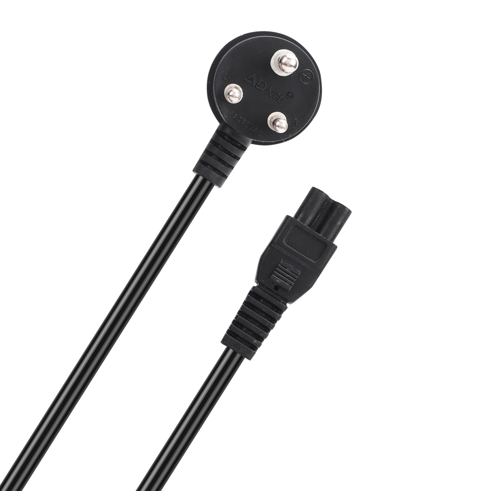 ADNet 3-Pin Laptop Power Supply Cable Adapter | 1.5 Meter Length | Premium Power Cord for Laptop Charger/Adapter | Durable & Safe Design