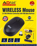 ADNet 2.4 GHz Wireless Mouse with USB Nano Receiver