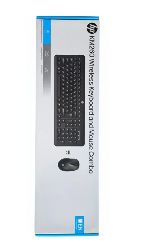 HP KM260 Wireless Keyboard and Mouse Combo – 2.4GHz | Full Size | Single USB Receiver