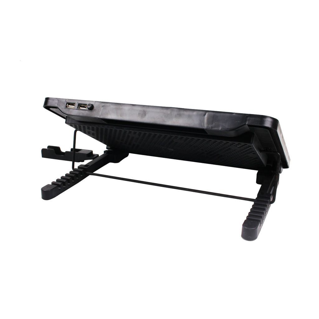 Ad Net AD-CP-205 RGB Laptop Cooling Pad with 2 Fans 4 RGB Modes 2 USB Ports Mobile Stand for 17 Inch Laptops